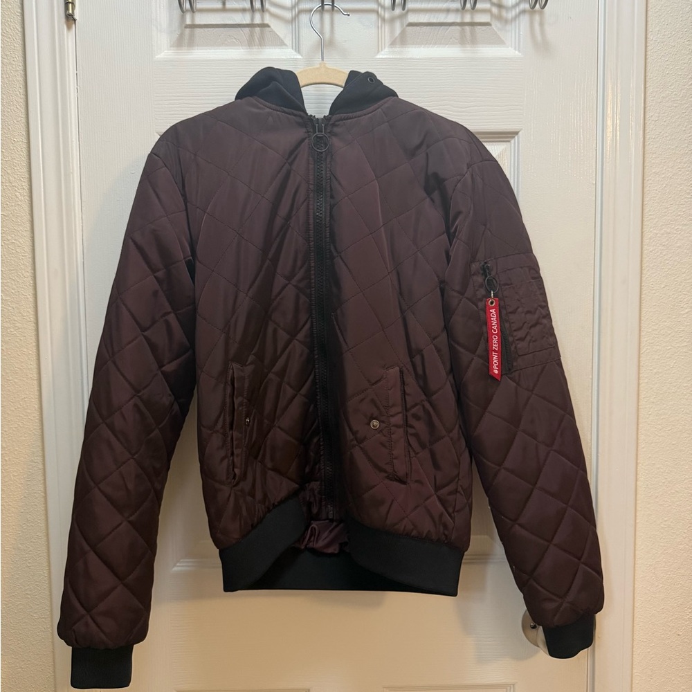 Point Zero Quilted Jacket in Rich Burgundy